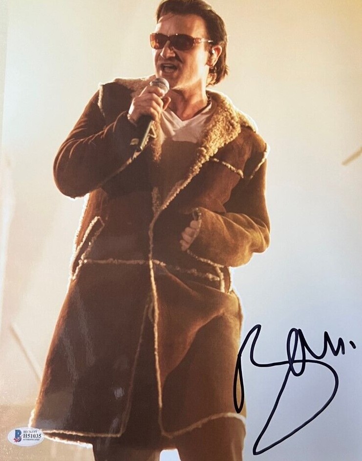 Bono signed autographed 11x14 Photo U2 Beckett COA