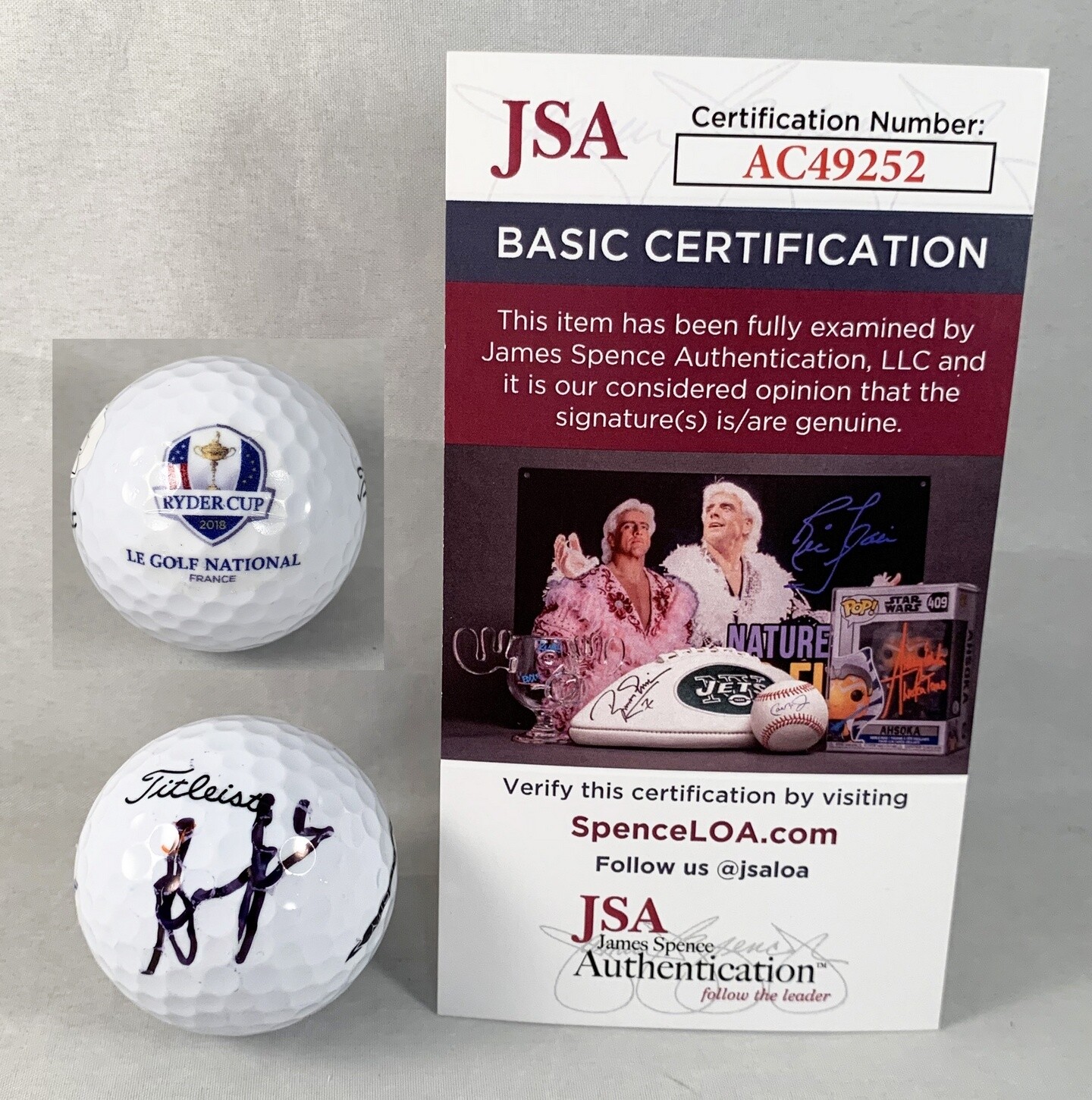 Alex Noren Signed Golf Ball 2016 Ryder Cup JSA COA