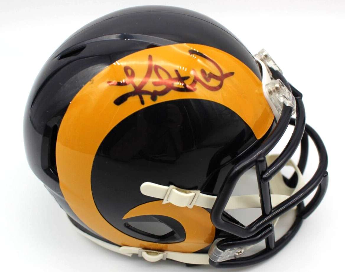 Kurt Warner Signed St. Louis Rams Mini Football Helmet w/Beckett COA BF87168