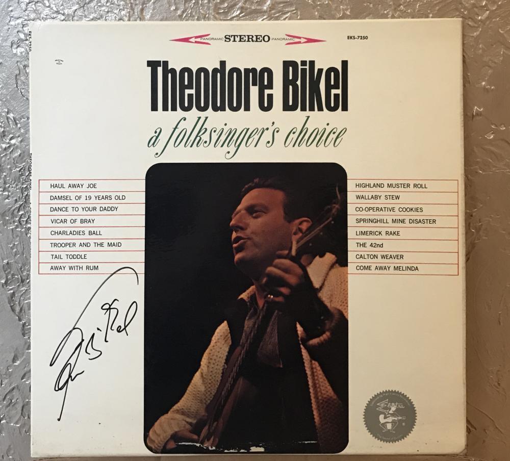 THEODORE BIKEL A FOLKSINGER'S CHOICE SIGNED VINYL RECORD ALBUM W/COA