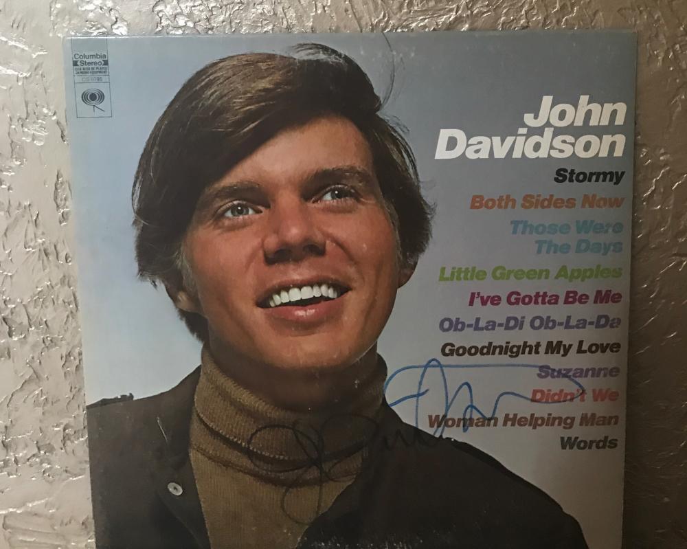 JOHN DAVIDSON SELF TITLED JOHN DAVIDSON SIGNED 1997 VINYL RECORD B W/COA