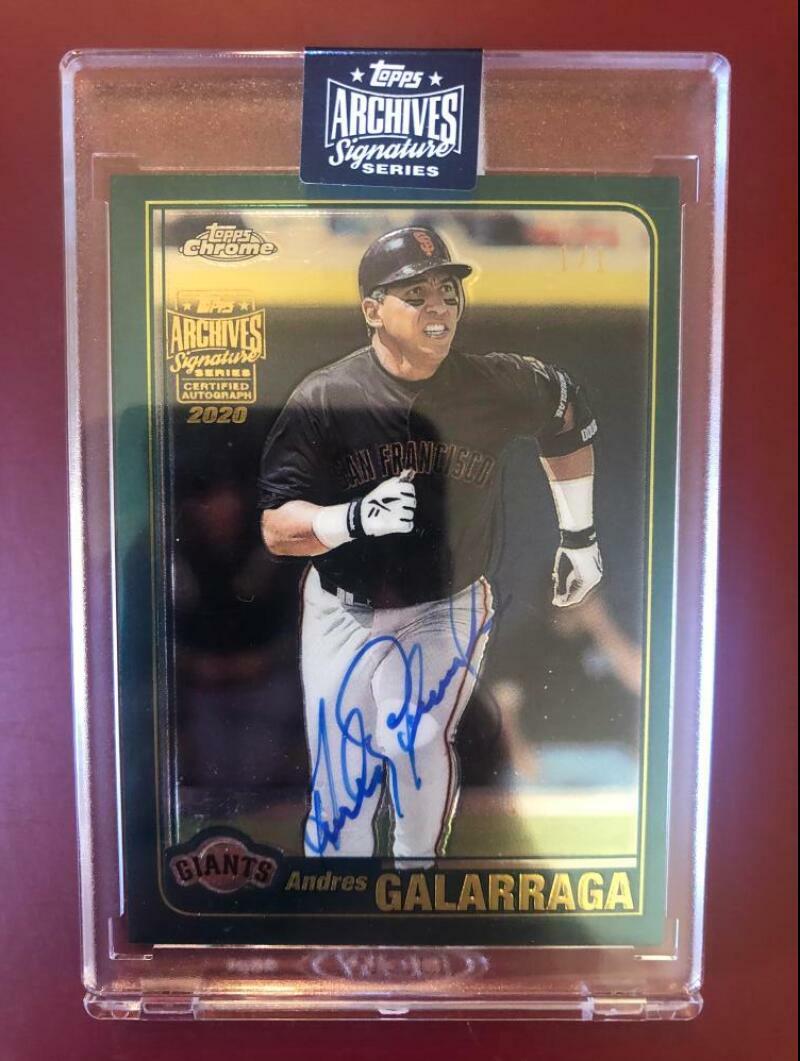 1/1 SAME ANDRES GALARRAGA ROCKIES 2020 ARCHIVES SIGNATURE RETIRED AUTO ON CARD