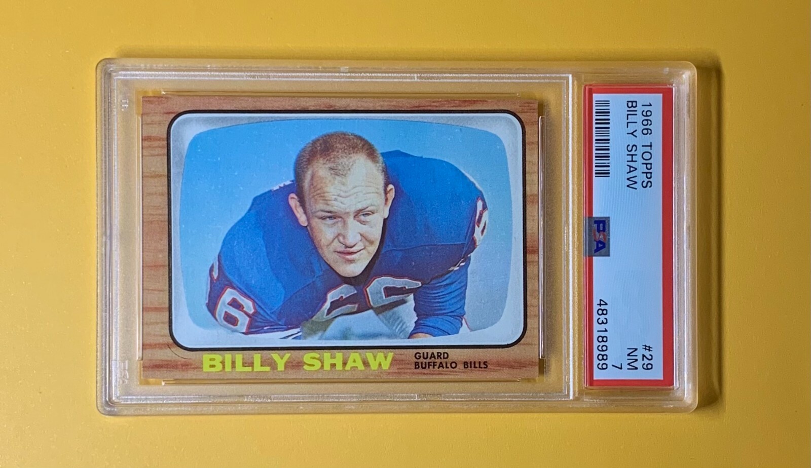 1966 TOPPS BILLY SHAW BILLS #29 NM PSA 7 COLLECTIBLE MEMORABILIA