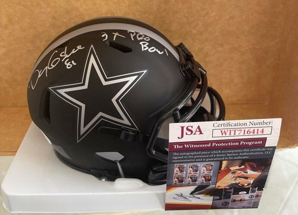 DOUG COSBIE DALLAS COWBOYS 3X PRO BOWL SIGNED ECLIPSE MINI HELMET JSA WIT716414
