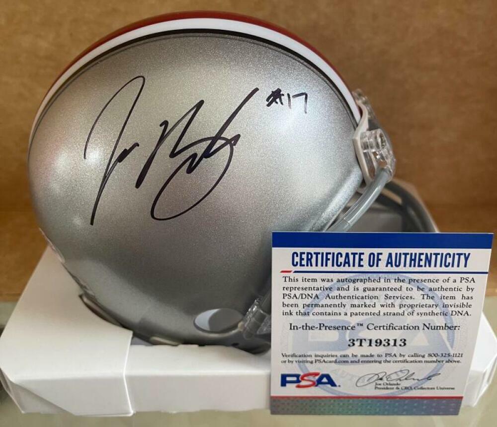 JEROME BAKER OHIO STATE BUCKEYES SIGNED AUTOGRAPHED MINI HELMET PSA
