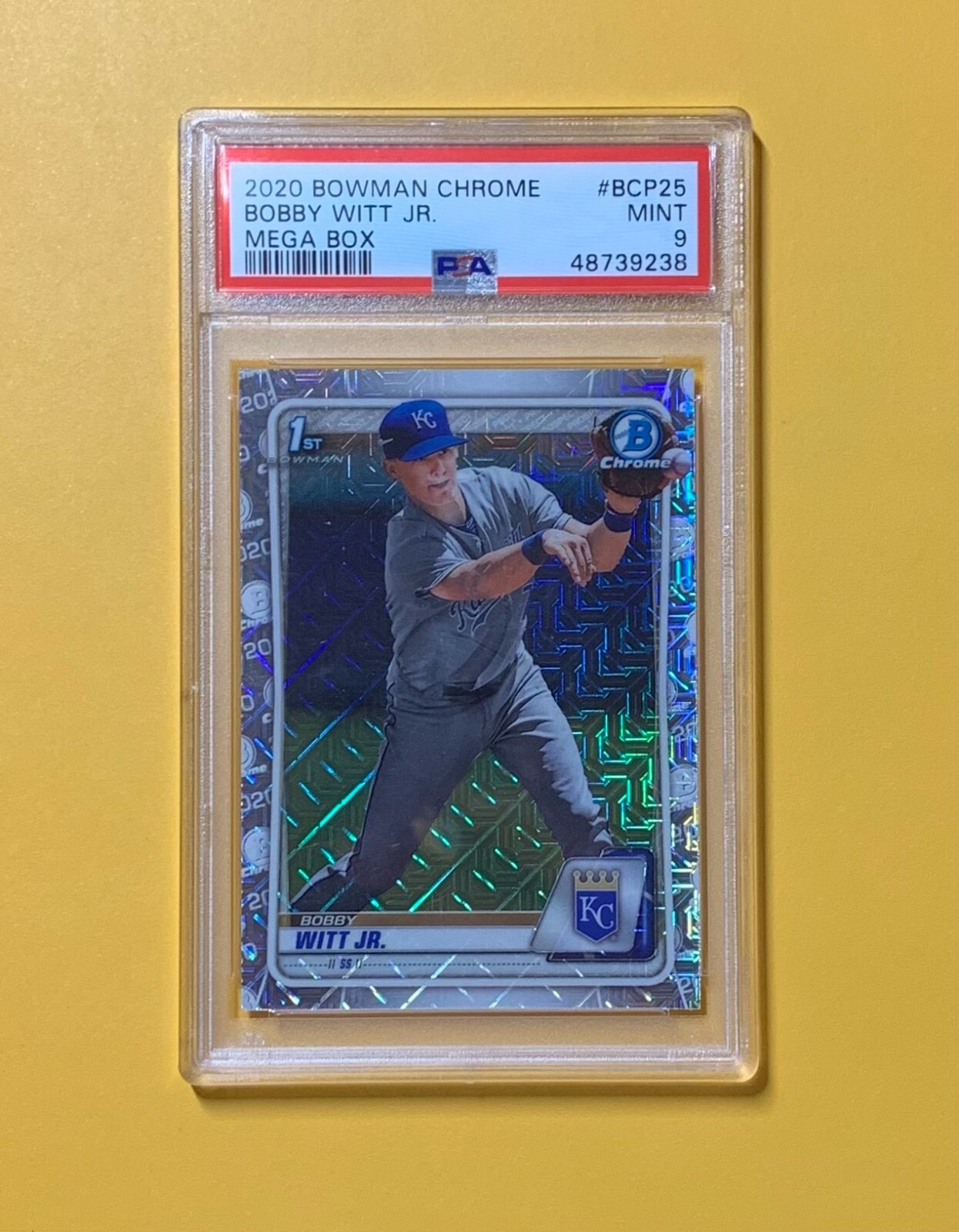 2020 BOWMAN CHROME MEGA BOX BOBBY WITT JR #BCP25 MINT PSA 9 ROYALS 1ST BOWMAN