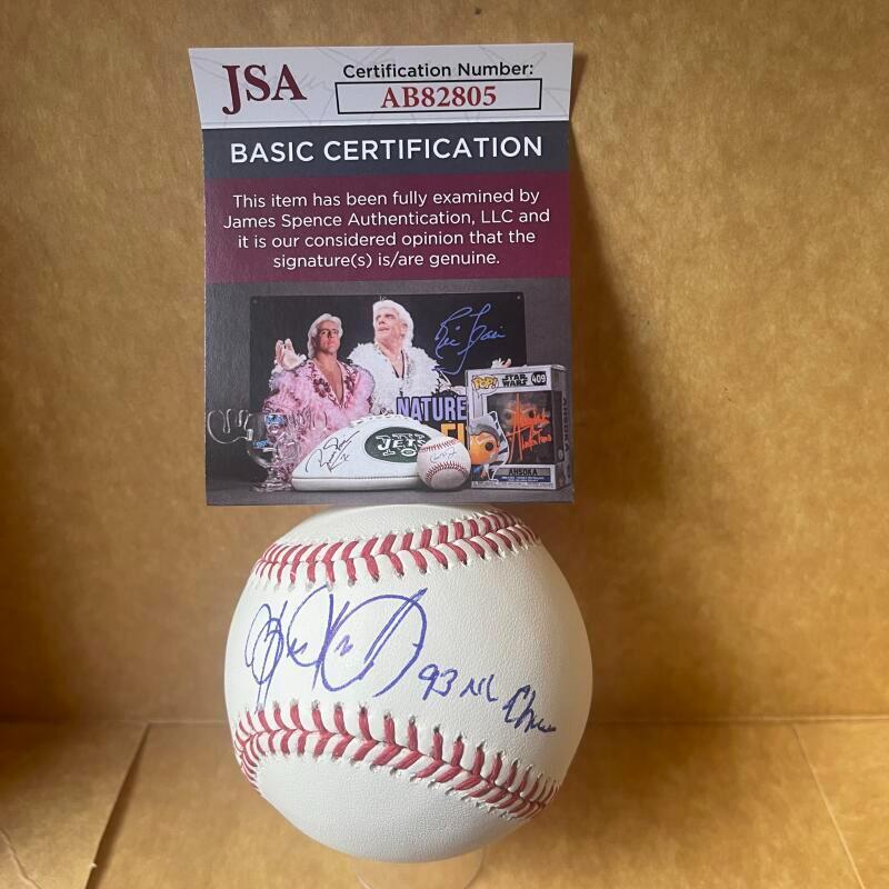 BEN RIVERA PHILLIES 93 NL CHAMPS SIGNED AUTOGRAPHED M.L. BASEBALL JSA AB82805