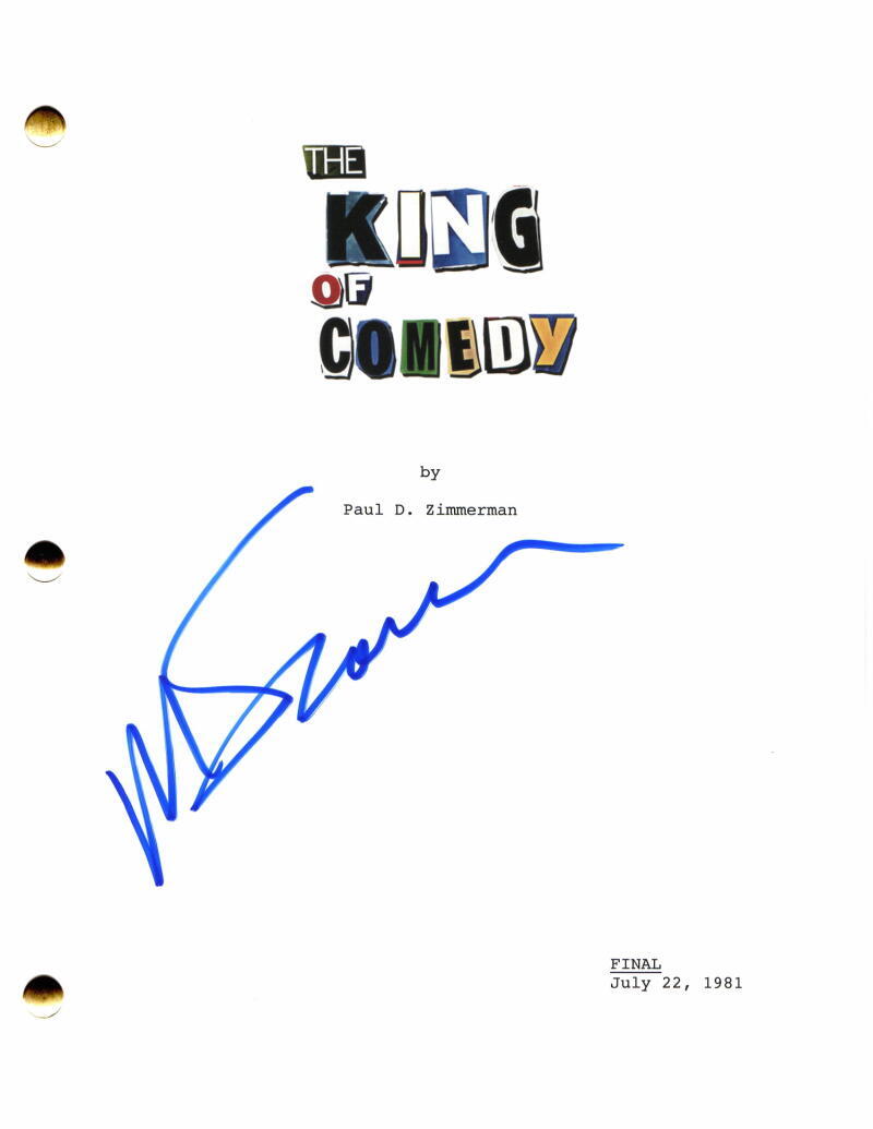 MARTIN SCORSESE SIGNED AUTOGRAPH THE KING OF COMEDY MOVIE SCRIPT - ROBERT DENIRO