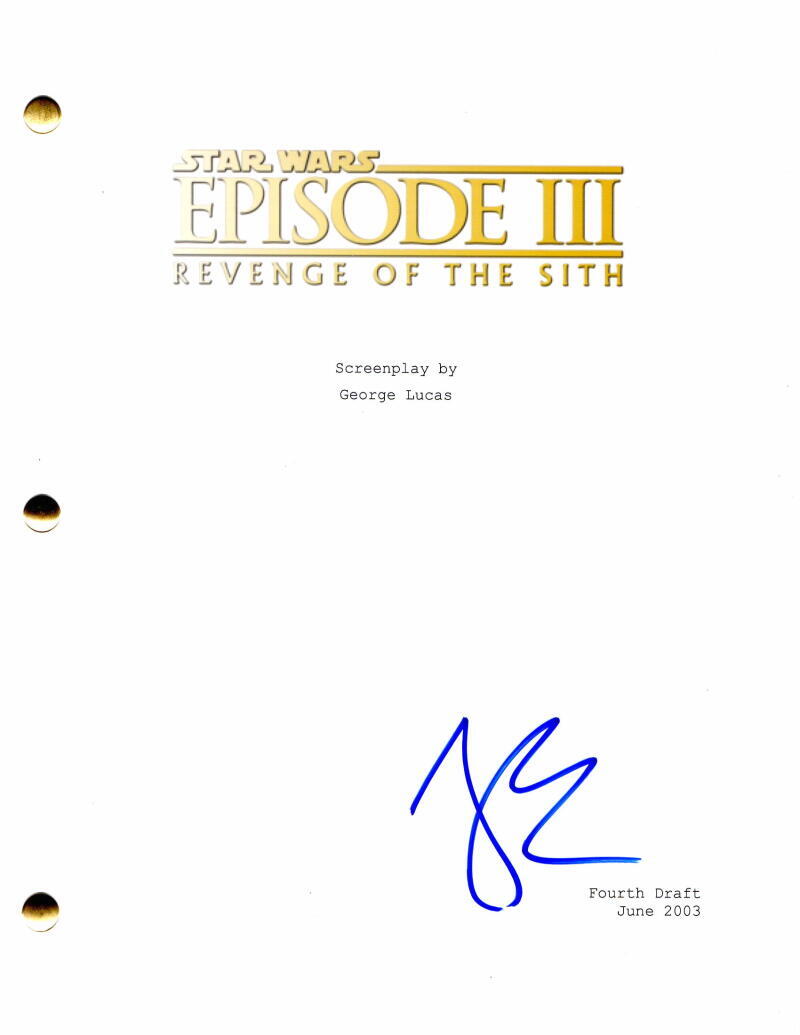 JOEL EDGERTON SIGNED AUTOGRAPH STAR WARS REVENGE OF THE SITH FULL MOVIE SCRIPT