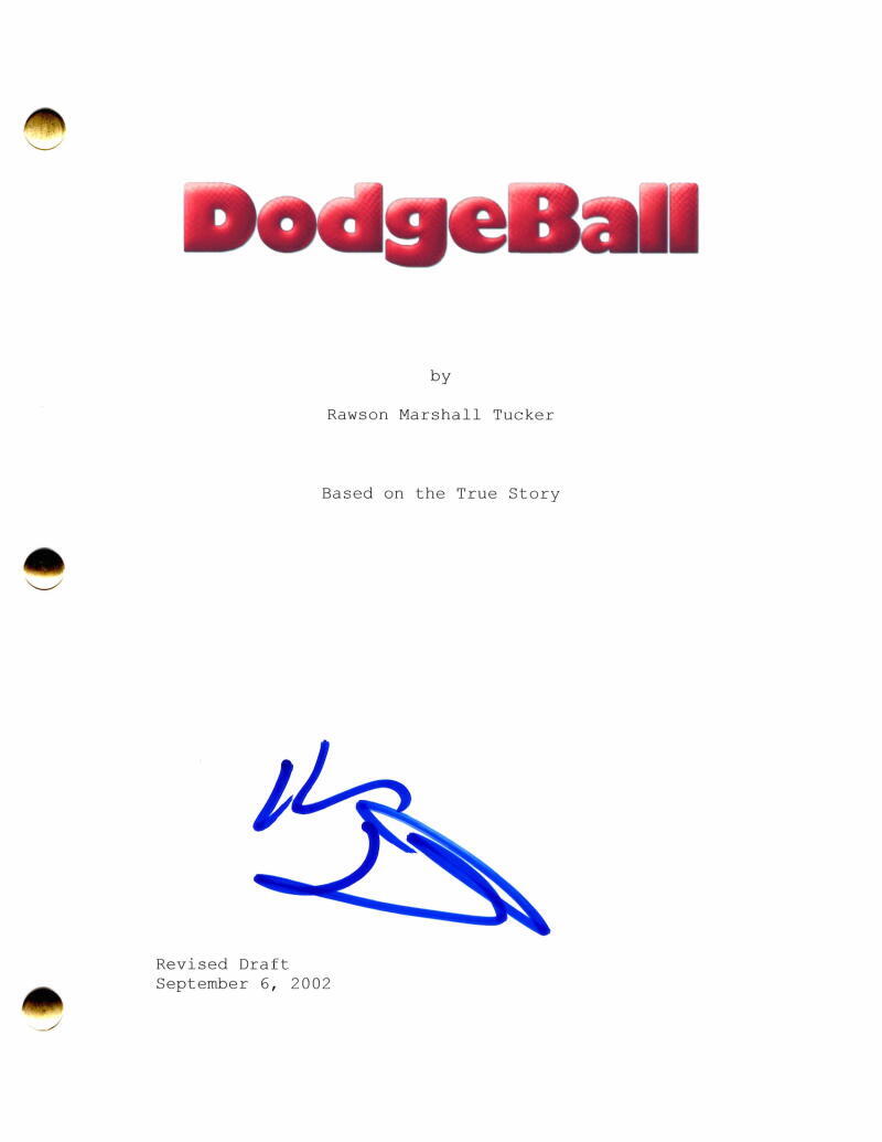 BEN STILLER SIGNED AUTOGRAPH DODGEBALL A TRUE UNDERDOG STORY FULL MOVIE SCRIPT