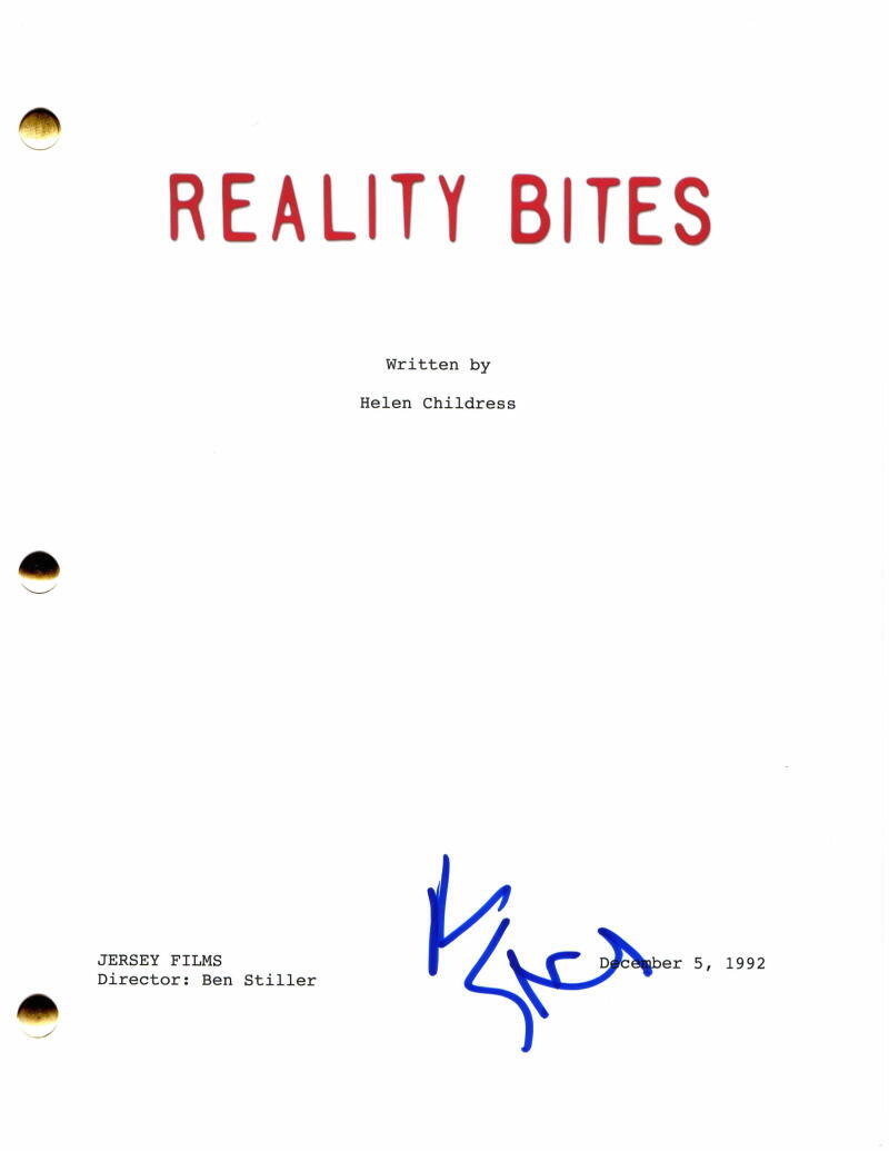 BEN STILLER SIGNED AUTOGRAPH REALITY BITES FULL MOVIE SCRIPT - W/ WINONA RYDER