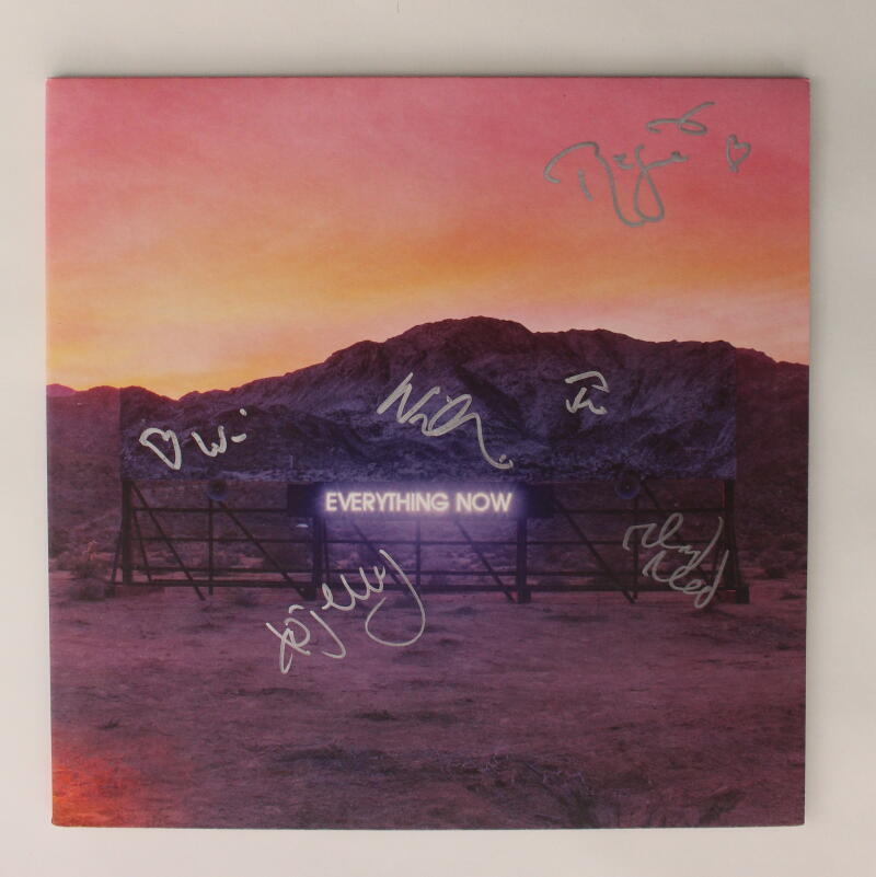 ARCADE FIRE BAND (X6) SIGNED AUTOGRAPH ALBUM VINYL RECORD EVERYTHING NOW JSA COA
