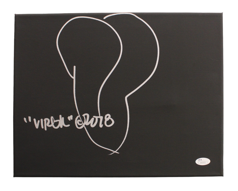 VIRGIL ABLOH SIGNED AUTOGRAPH HAND-DRAWN 11X14 ORIGINAL ART SKETCH OFF-WHITE JSA COLLECTIBLE MEMORABILIA