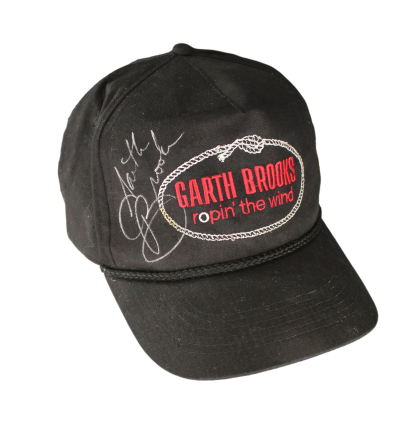 GARTH BROOKS SIGNED AUTOGRAPH ROPIN THE WIND TOUR HAT CAP - VERY RARE! JSA COA