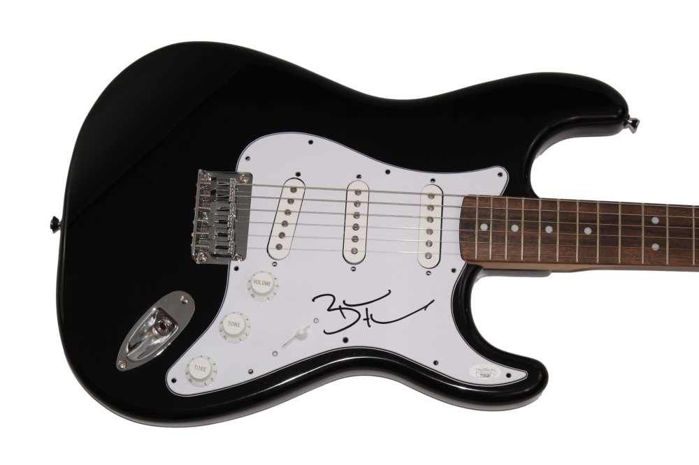 BRANDON FLOWERS SIGNED AUTOGRAPH BLK FENDER ELECTRIC GUITAR THE KILLERS JSA COA