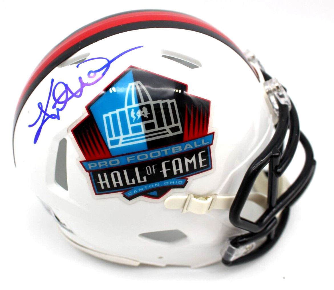 Kurt Warner Signed NFL Hall of Fame Mini Football Helmet w/Beckett COA BF87161