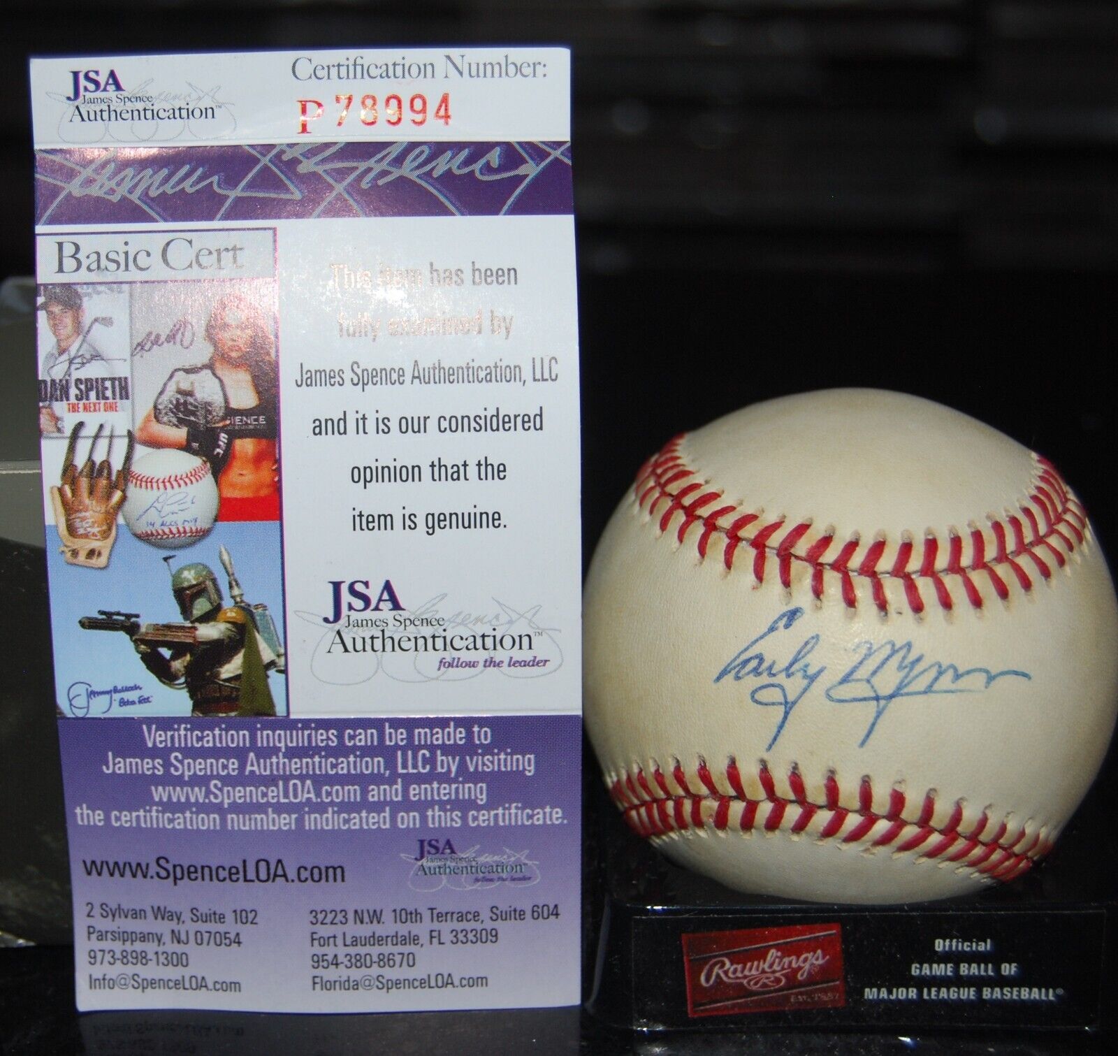 EARLY WYNN signed OAL autographed baseball (CHICAGO WHITE SOX) JSA Authentic