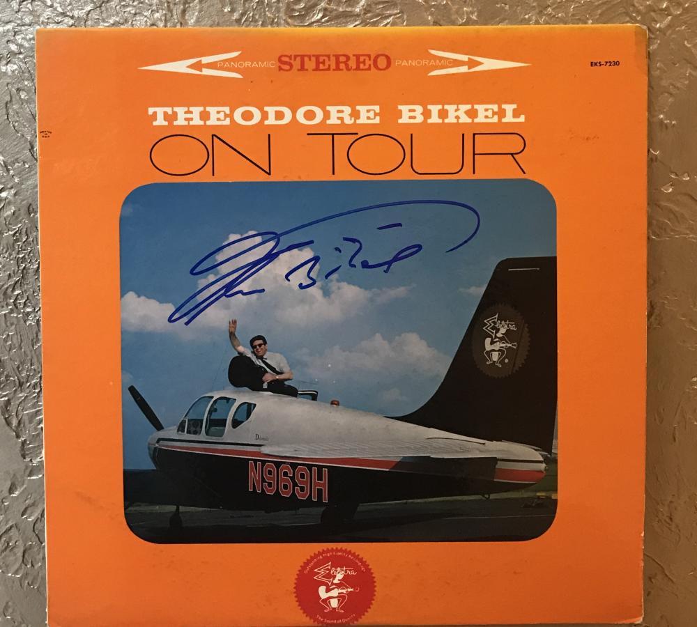 THEODORE BIKEL ON TOUR SIGNED VINYL RECORD ALBUM W/COA