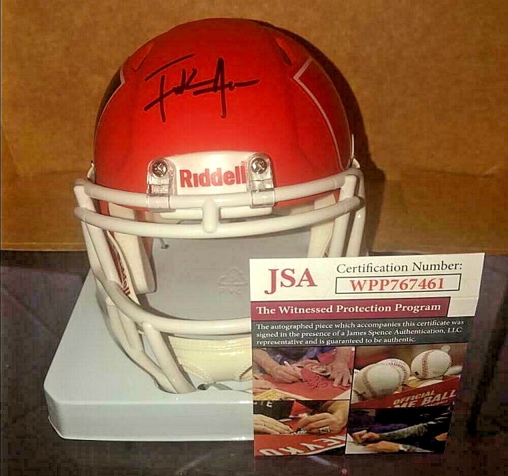 FRANK GORE MIAMI HURRICANES SIGNED AMP ALTERNATIVE MINI HELMET JSA WITNESSED