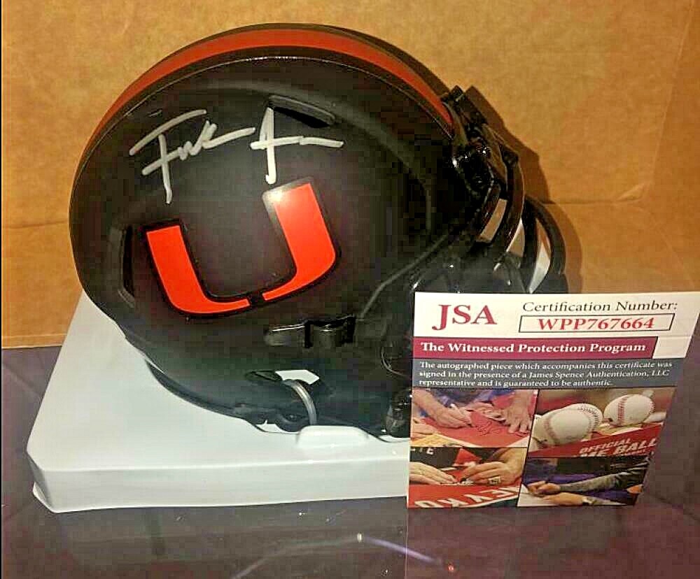 FRANK GORE MIAMI HURRICANES SIGNED ECLIPSE SPEED MINI JSA WITNESSED