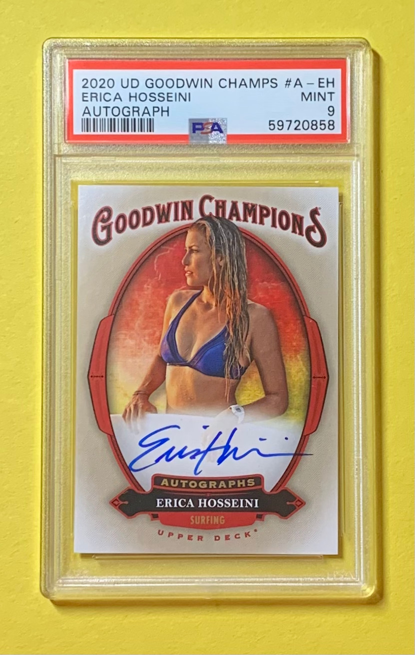 2020 UPPER DECK GOODWIN CHAMPIONS ERICA HOSSEINI AUTOGRAPH #A-EH PSA MINT 9