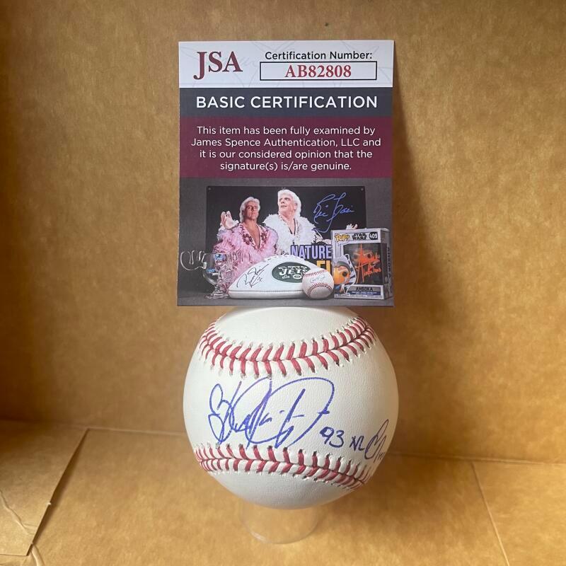 BEN RIVERA PHILLIES 93 NL CHAMPS SIGNED AUTOGRAPHED M.L. BASEBALL JSA AB82808