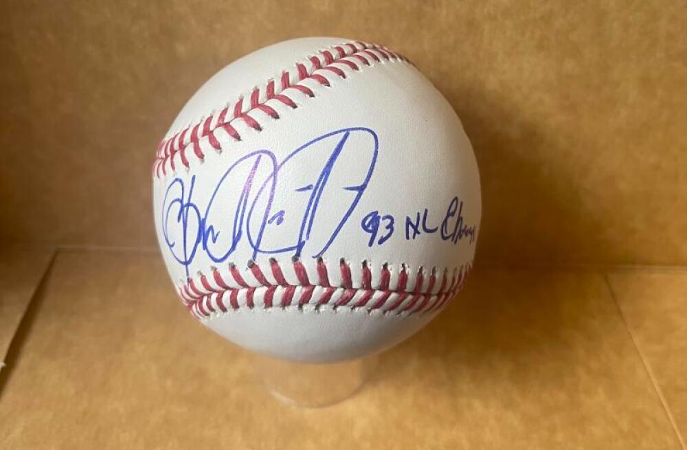 BEN RIVERA PHILLIES 93 NL CHAMPS SIGNED AUTOGRAPHED M.L. BASEBALL JSA AB82807