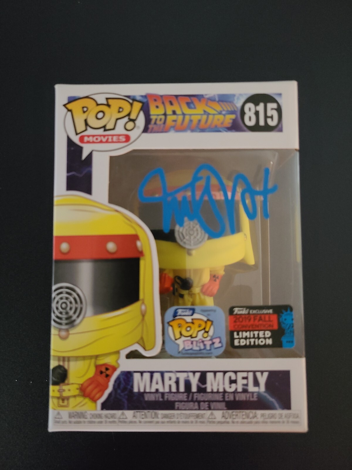 MICHAEL J. FOX signed #815 BACK TO THE FUTURE Funko Pop Figure JSA LOA Protector