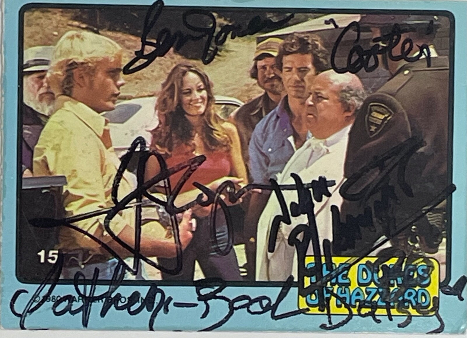 DUKES OF HAZZARD Schneider Bach Wopat Jones Signed Autograph Card JSA