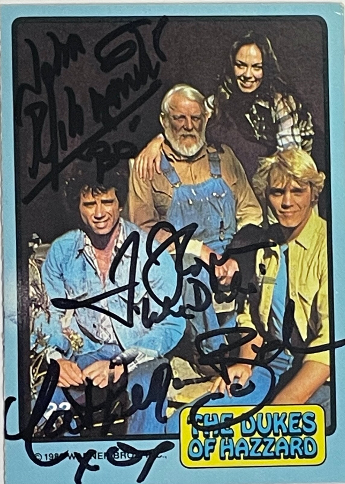 DUKES OF HAZZARD Schneider Bach Wopat Signed Autograph Trading Card JSA COA