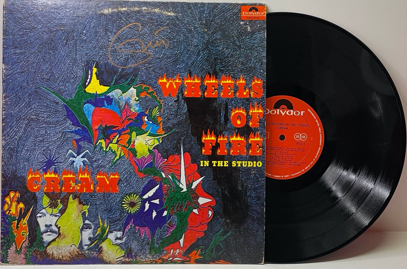 ERIC CLAPTON SIGNED AUTOGRAPH RECORD VINYL COVER CREAM “WHEELS OF FIRE” JSA LOA COLLECTIBLE MEMORABILIA