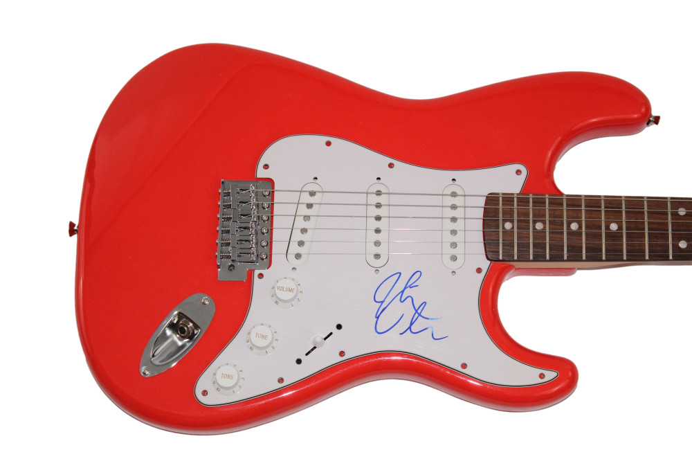 KEITH URBAN SIGNED AUTOGRAPH FULL SIZE RED FENDER ELECTRIC GUITAR COUNTRY W/ JSA