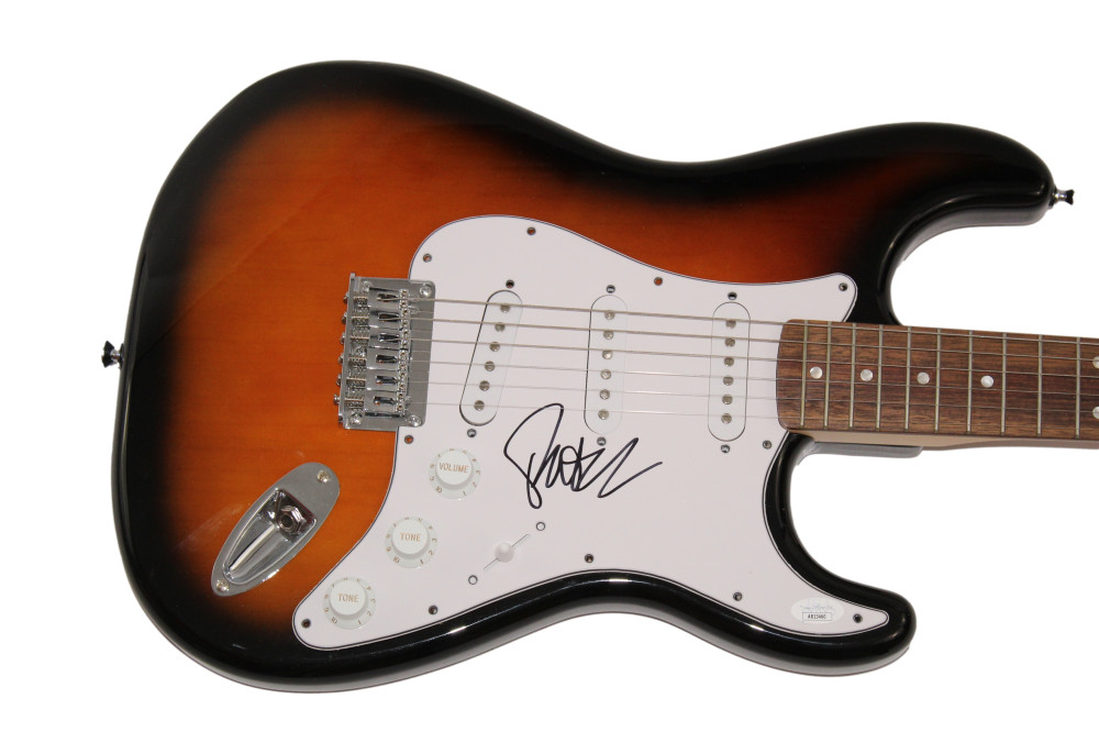 PAT MONAHAN SIGNED AUTOGRAPH FENDER ELECTRIC GUITAR TRAIN DROPS OF JUPITER JSA