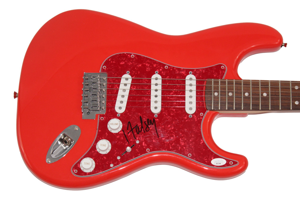 HALSEY SIGNED AUTOGRAPH FULL SIZE RED FENDER ELECTRIC GUITAR MANIC SINGER W/ JSA