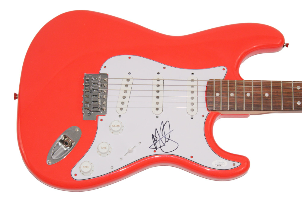MIRANDA LAMBERT SIGNED AUTOGRAPH RED FENDER ELECTRIC GUITAR COUNTRY BABE JSA COA