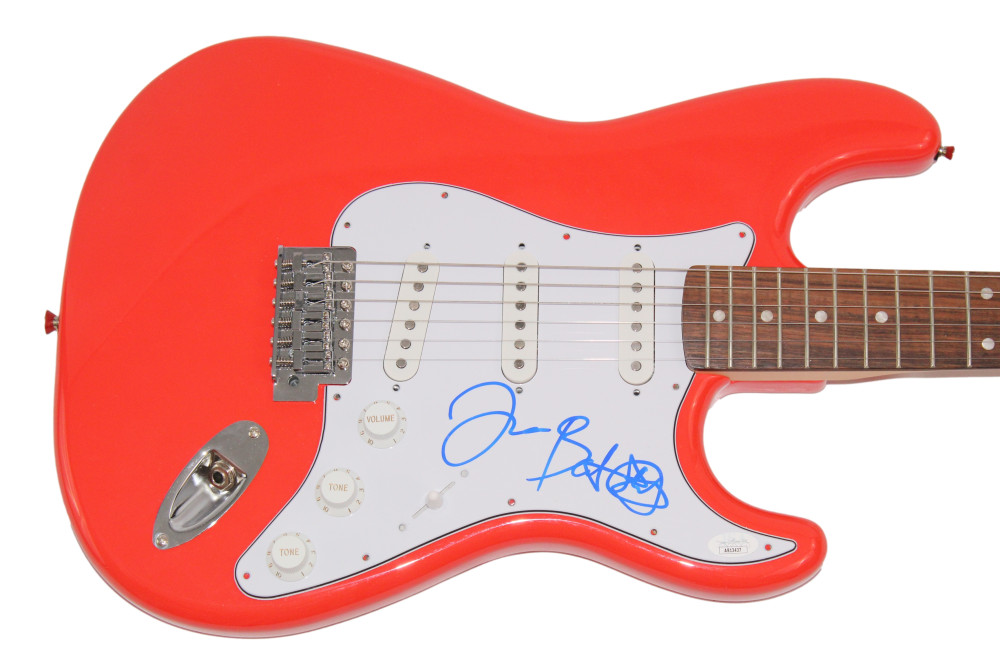 JON BATISTE SIGNED AUTOGRAPH RED FENDER ELECTRIC GUITAR WE ARE GRAMMY WINNER JSA