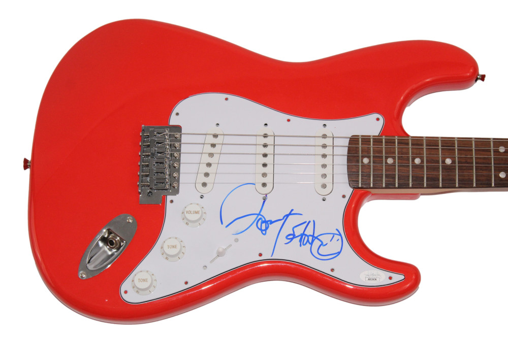 JON BATISTE SIGNED AUTOGRAPH FULL SIZE RED FENDER ELECTRIC GUITAR WE ARE JSA COA