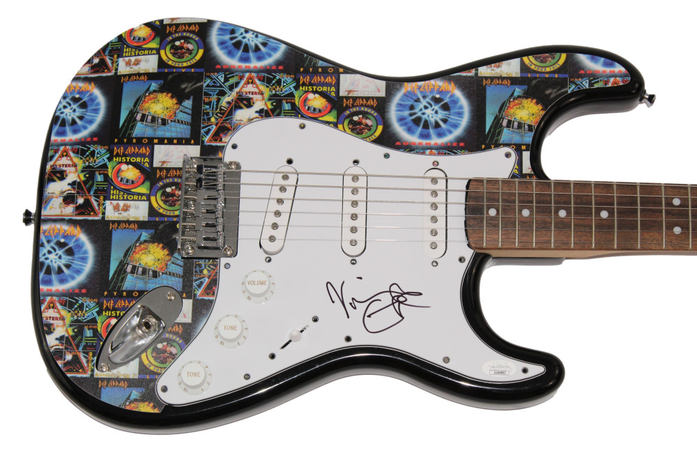VIVIAN CAMPBELL SIGNED AUTOGRAPH CUSTOM 1/1 FENDER GUITAR DEF LEPPARD JSA COA