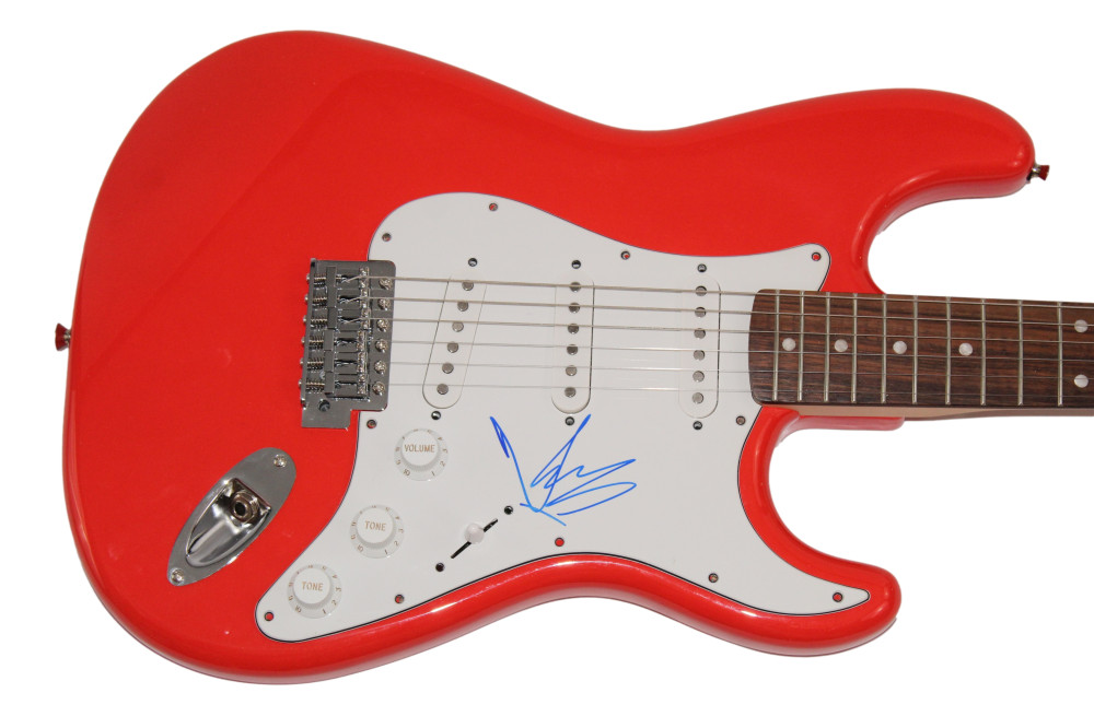 CHRIS CORNELL SIGNED AUTOGRAPH RED FENDER GUITAR SOUNDGARDEN AUDIOSLAVE JSA COA
