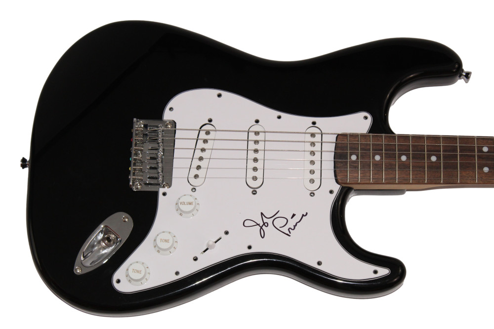 JOHN PRINE SIGNED AUTOGRAPH FULL SIZE BLACK FENDER ELECTRIC GUITAR FOLK ICON JSA