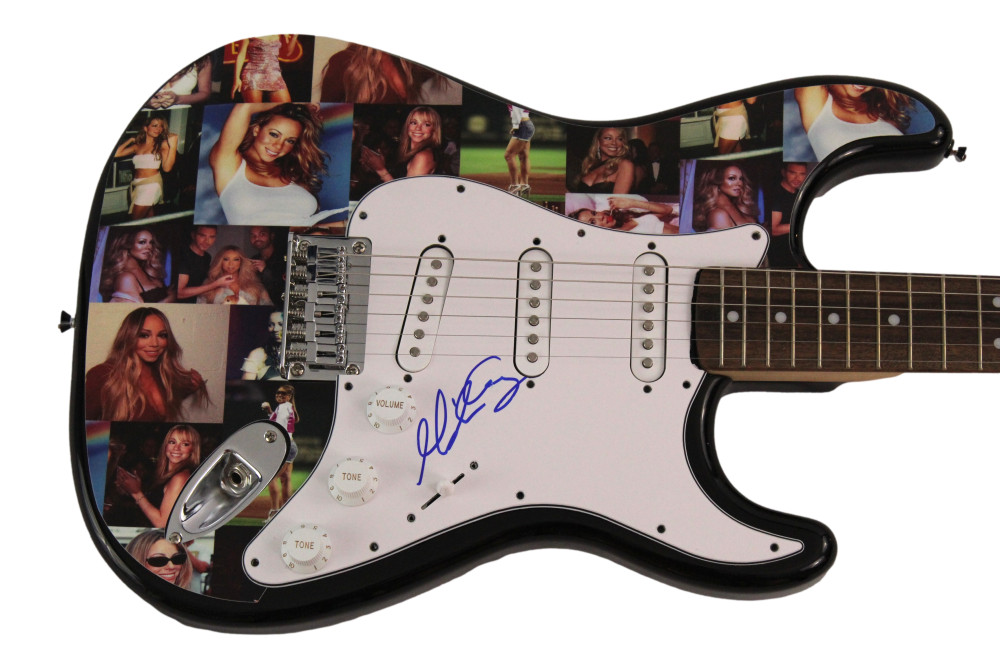 MARIAH CAREY SIGNED AUTOGRAPH CUSTOM FENDER ELECTRIC GUITAR 1/1 SEXY SINGER JSA