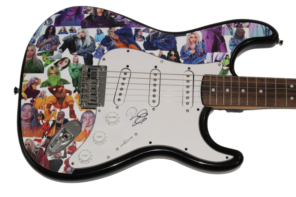 BILLIE EILISH SIGNED AUTOGRAPH CUSTOM FENDER ELECTRIC GUITAR RARE 1/1 - JSA COA