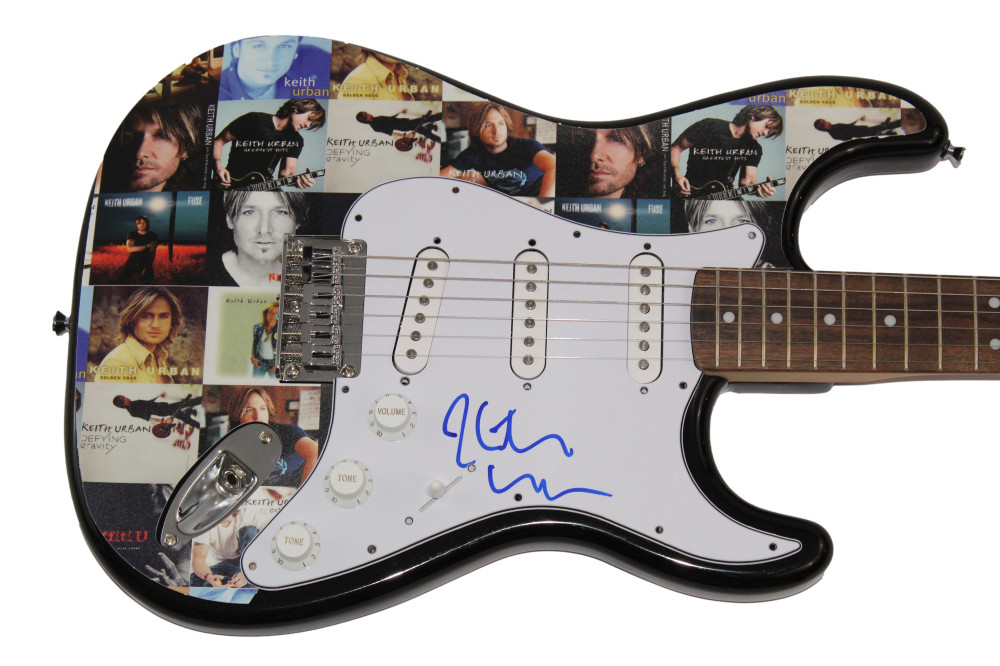 KEITH URBAN SIGNED AUTOGRAPH FULL SIZE CUSTOM 1/1 FENDER ELECTRIC GUITAR w/ JSA