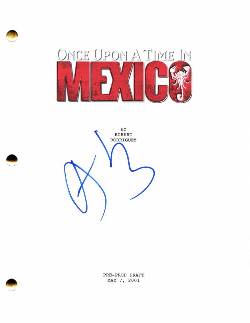 ANTONIO BANDERAS SIGNED AUTOGRAPH ONCE UPON A TIME IN MEXICO FULL MOVIE SCRIPT
