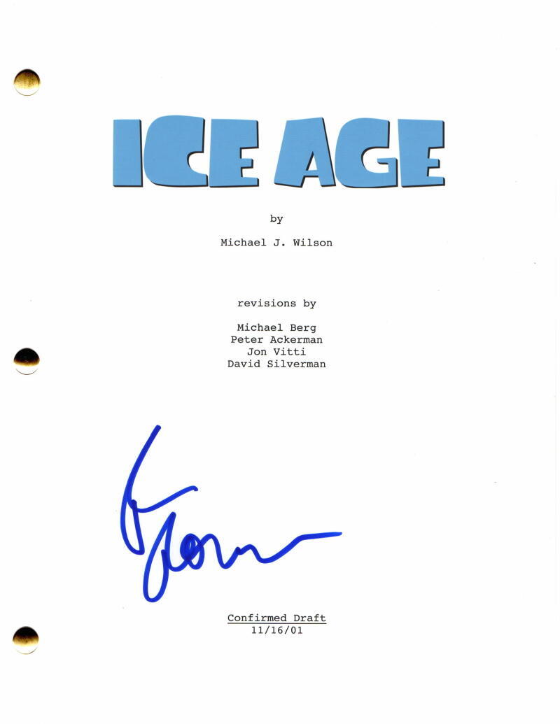 RAY ROMANO SIGNED AUTOGRAPH ICE AGE FULL MOVIE SCRIPT - MANFRED MANNY RARE!