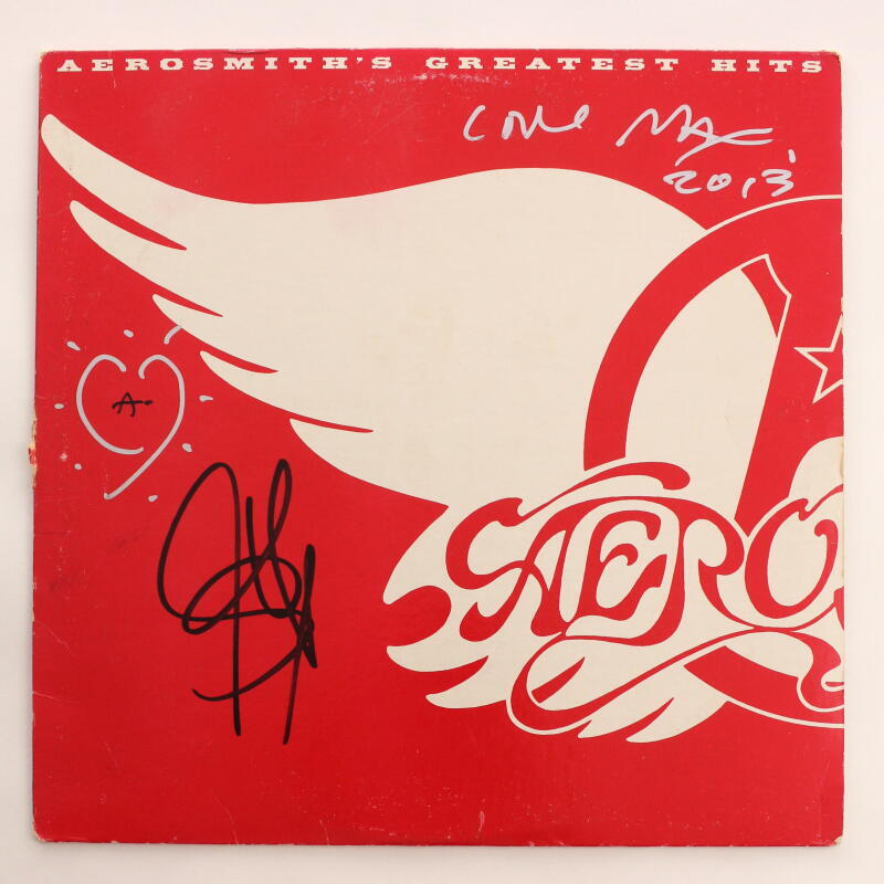 STEVEN TYLER & PETER MAX SIGNED AUTOGRAPH ALBUM VINYL RECORD AEROSMITH JSA COA