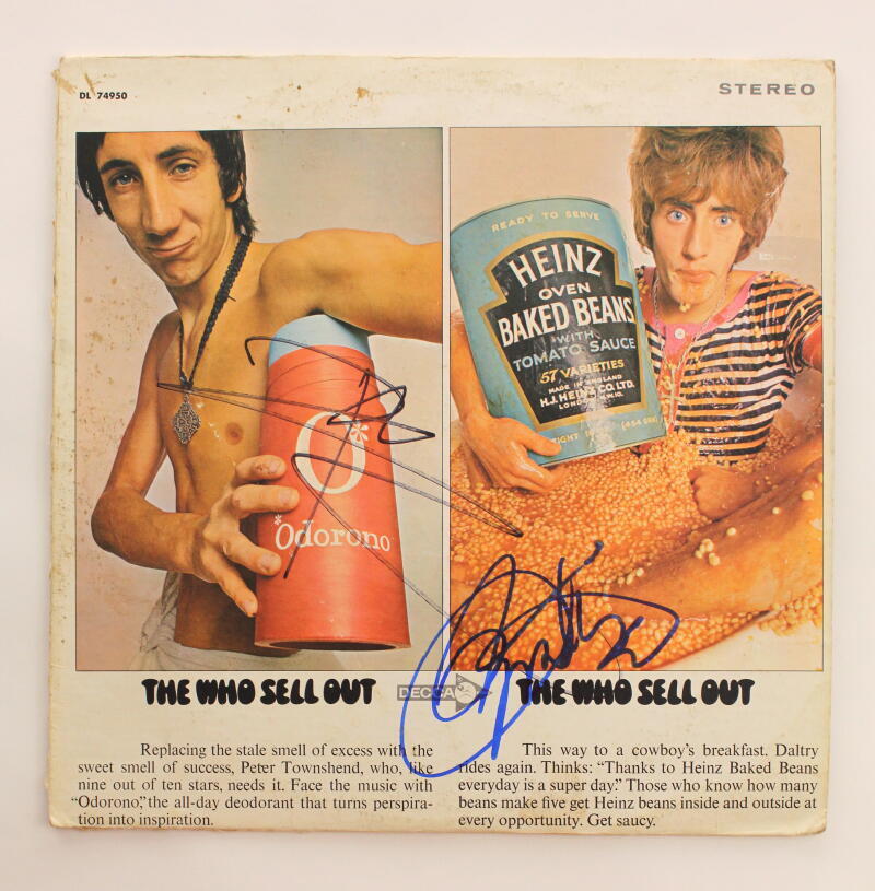 ROGER DALTREY & PETER TOWNSHEND SIGNED AUTOGRAPH ALBUM VINYL RECORD THE WHO JSA