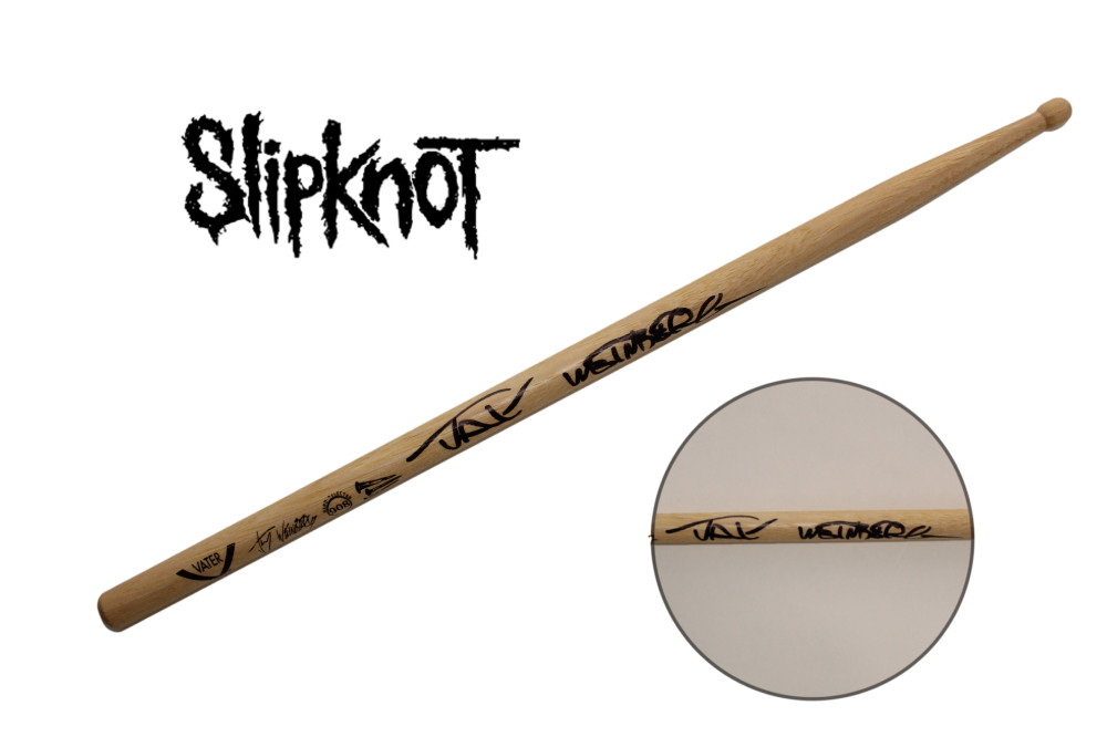 JAY WEINBERG SIGNED AUTOGRAPH DRUMSTICK – SLIPKNOT REVELING AGAINST ME! JSA COA COLLECTIBLE MEMORABILIA
