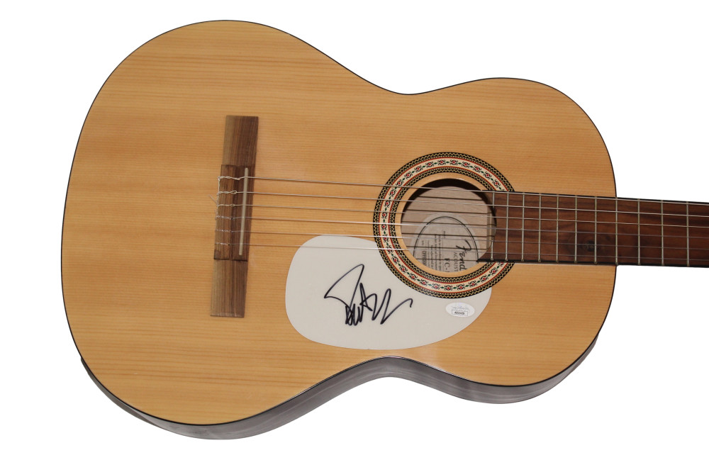 PAT MONAHAN SIGNED AUTOGRAPH FULL SIZE FENDER ACOUSTIC GUITAR TRAIN FRONTMAN JSA