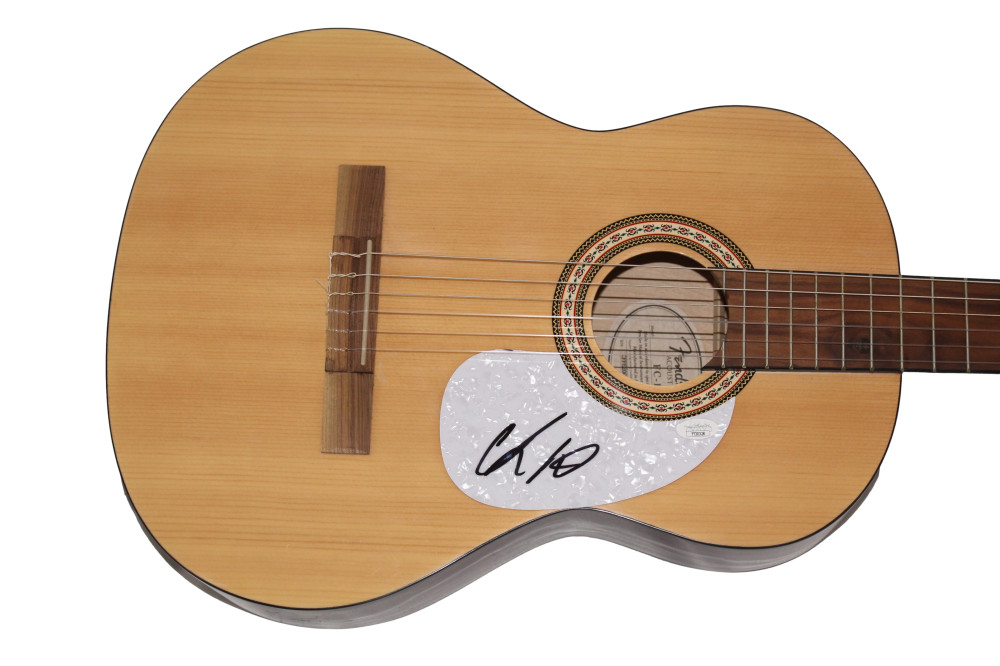 CHRIS LANE SIGNED AUTOGRAPH FULL SIZE FENDER ACOUSTIC GUITAR – GIRL PROBLEMS JSA COLLECTIBLE MEMORABILIA